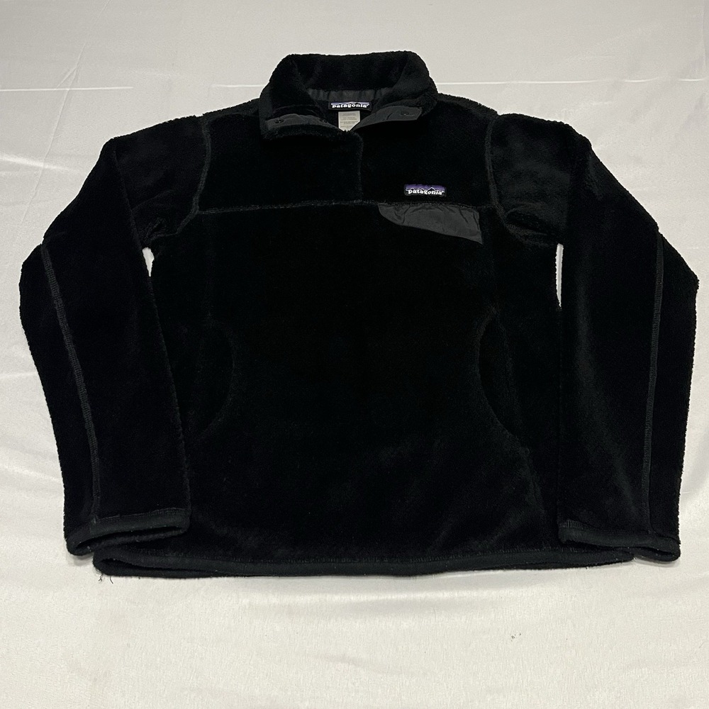 Patagonia Re-Tool Snap-T Pullover Jacket Womens XS Black Fleece 25442